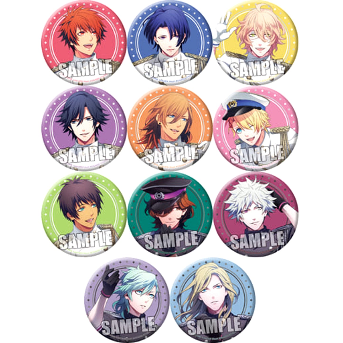 Uta no Prince Sama Otoya Ittoki & Others Trading Can Badge Shining All Star CD2 Ver. All 11 Types Set Buttons [USED]