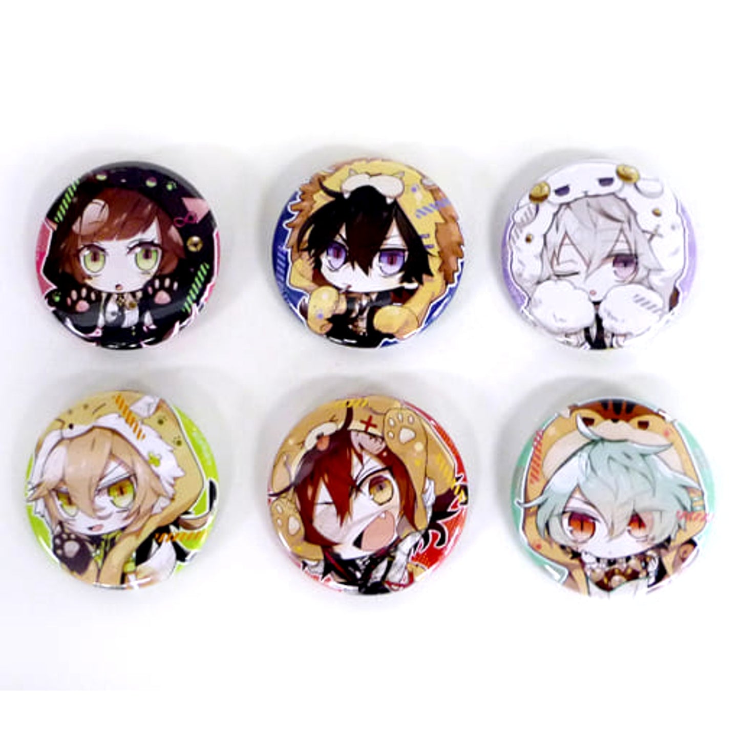 Collar x Malice Set of 6 Newly Drawn Chibi Character Button Stellaworth Limited PS Vita Software Bundled Bonus [USED]