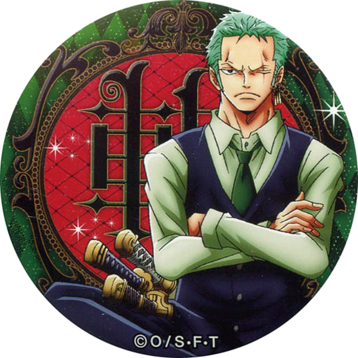 Roronoa Zoro Cut One Piece Yakara Button Part 9 Party Straw Store Limited [USED]