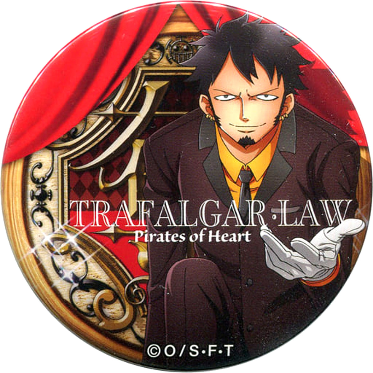 One Piece Trafalgar Law Yakara Can Badge Part 9 Party Straw Store Limited Buttons [USED]
