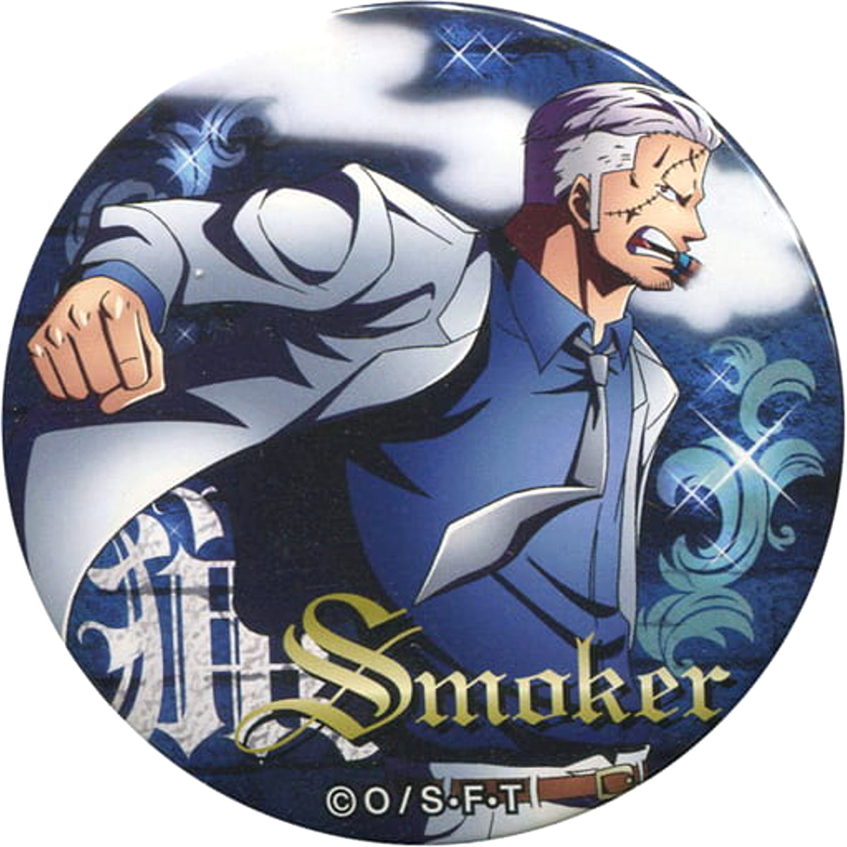 One Piece Smoker Hunting Yakara Can Badge Part 9 Party Straw Store Limited Buttons [USED]