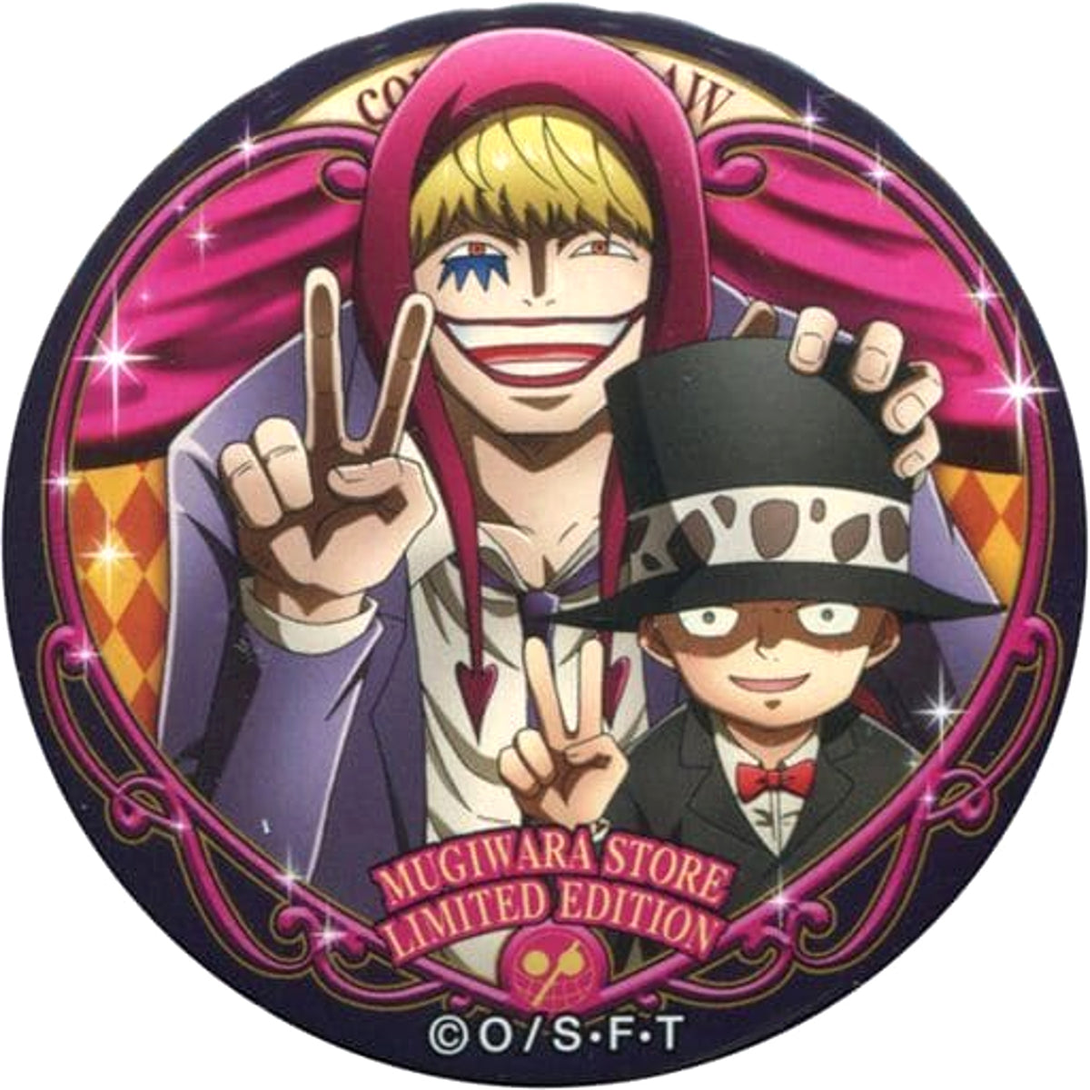 One Piece Corazon Trafalgar Law Yakara Can Badge Part 9 Party Straw Store Limited Buttons [USED]