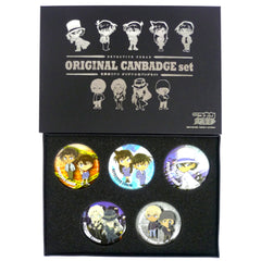 Conan Edogawa & Others Detective Conan: The Darkest Nightmare Set of 5 Original Tin Badge Set 7-Eleven Limited Goods-Included Movie Advance Ticket Bonus [USED]