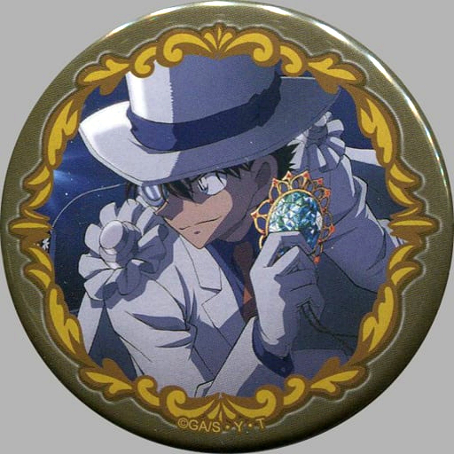 Kaito Kid Detective Conan 4 Jewel Button [USED]