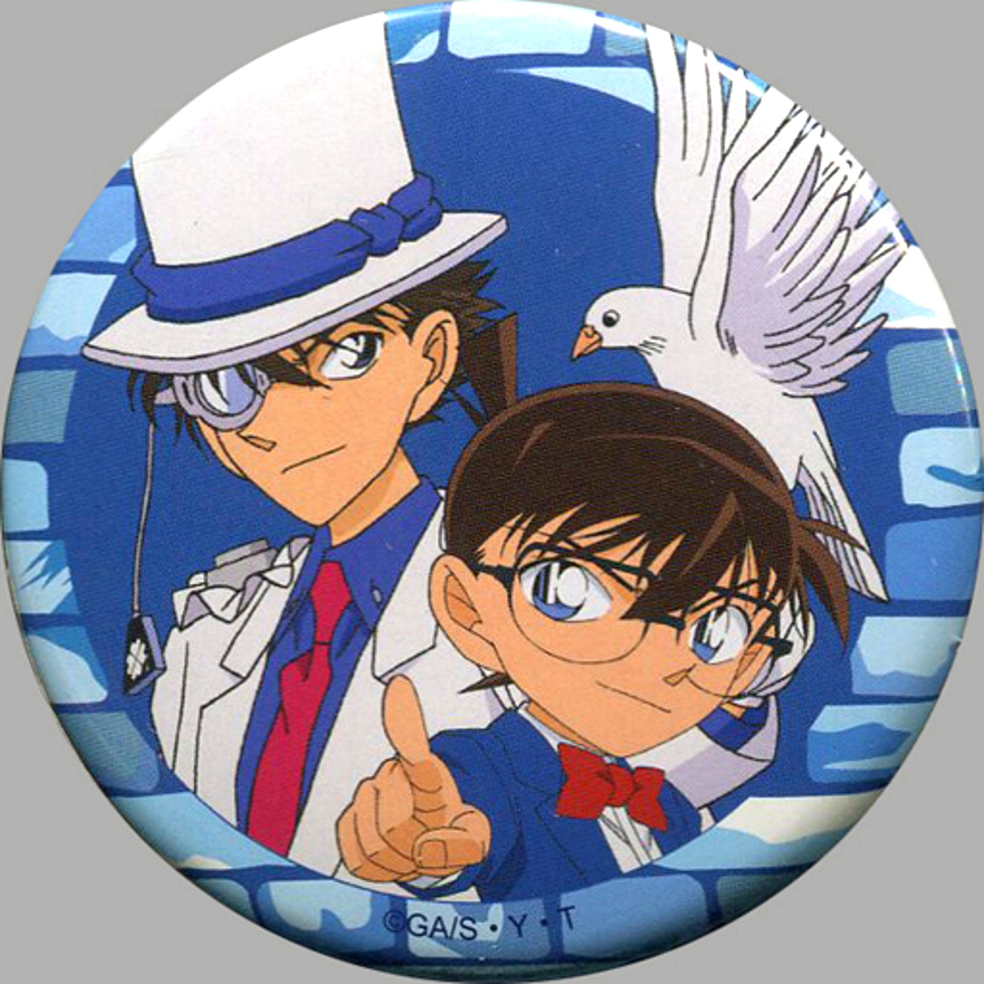 Conan Edogawa & Kaito Kid Detective Conan 10 Button [USED]