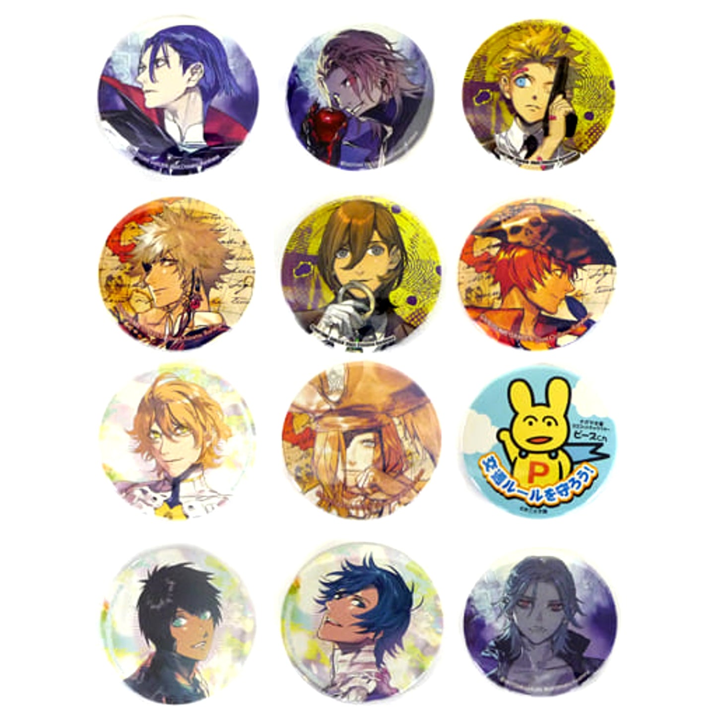 Uta no Prince Sama Sho Kurusu & Others Theater Shining Trading Can Badge animate Limited All 12 Types Set Buttons [USED]