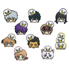 Gintama Gintoki Sakata & Others Embroidery Pin Badge Odango Series All 10 Types Set Buttons [USED]