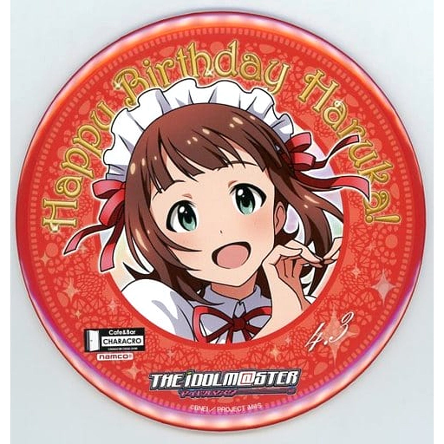 Haruka Amami THE IDOLM@STER Birthday Festival 2015 Stand Button Cafe & Bar Characro Feat. THE IDOLM�E STER Limited [USED]