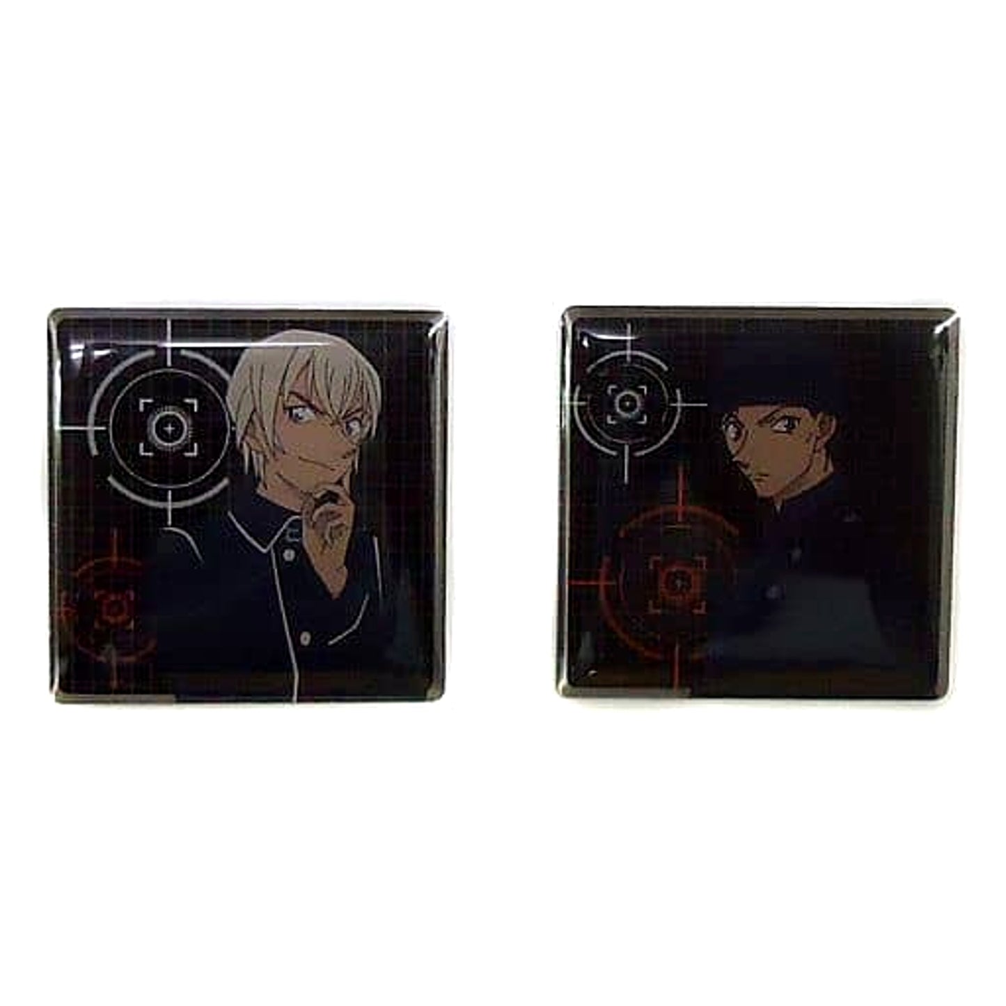 Toru Amuro Shuichi Akai Detective Conan: The Darkest Nightmare Set of 2 Lapel Pin animate Limited Blu-ray/DVD Purchase Benefits [USED]