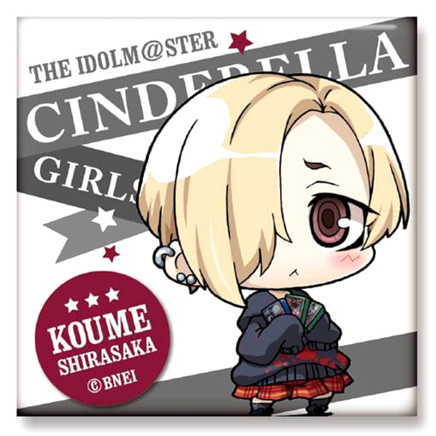 THE IDOLM@STER Cinderella Girls Shirasaka Koume Minicchu Trading Square Can Badge Collection A Buttons [USED]
