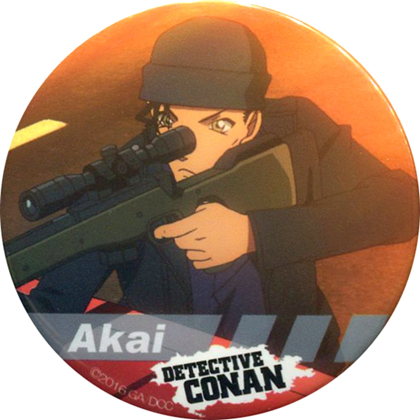 Shuichi Akai Rifle Detective Conan The Darkest Nightmare Movie Button [USED]