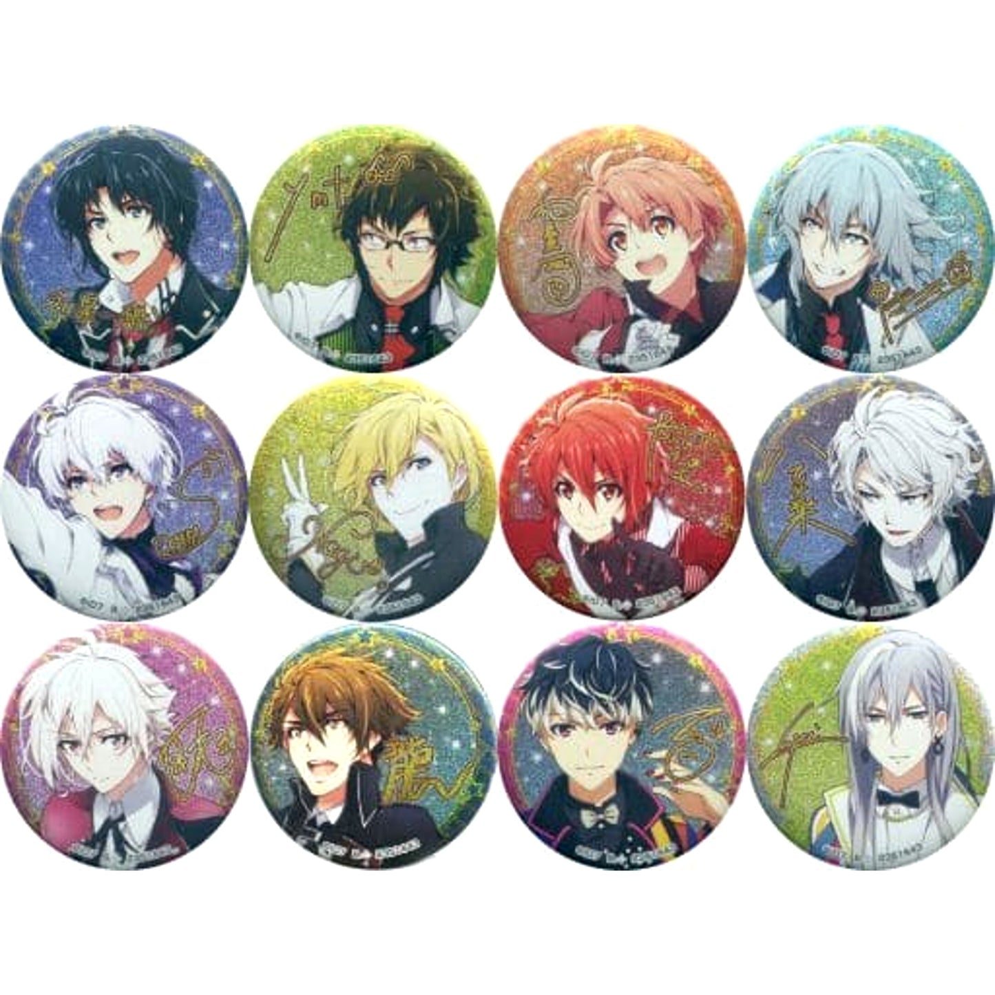 IDOLiSH7 Iori Izumi & Others Hologram Can Badge All 12 Types Set Buttons [USED]