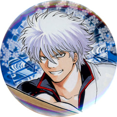 Gintama Gintoki Sakata Collection Can Badge Great Gintama Exhibition: Tsuke ga Mawaru mae ni Ketsu o Fuke Limited Buttons [USED]