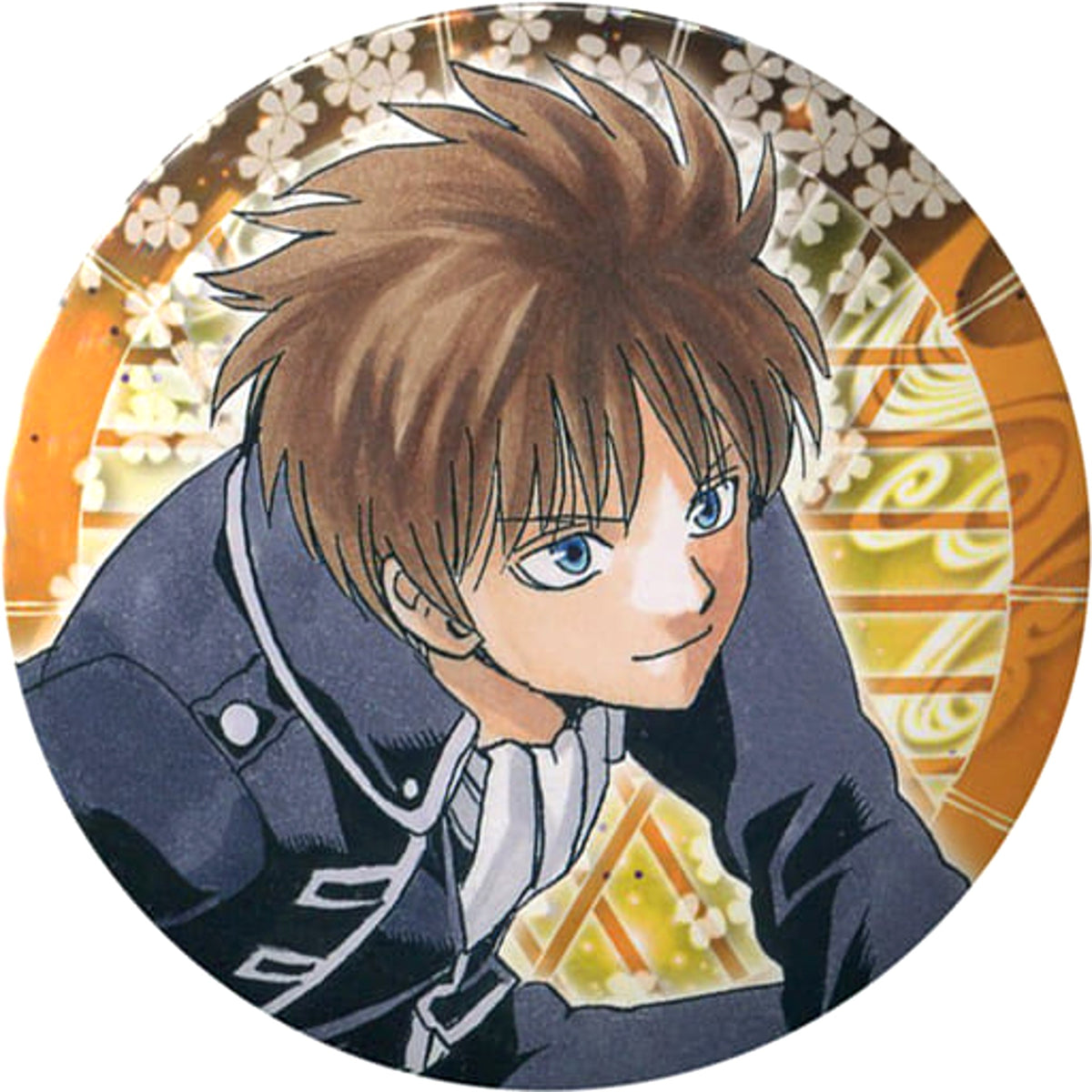 Gintama Sougo Okita Collection Can Badge Great Gintama Exhibition: Tsuke ga Mawaru mae ni Ketsu o Fuke Limited Buttons [USED]