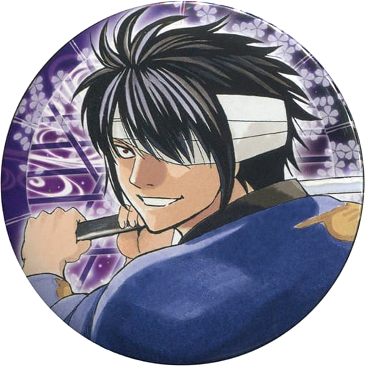 Gintama Shinsuke Takasugi Bandage Collection Can Badge Great Gintama Exhibition: Tsuke ga Mawaru mae ni Ketsu o Fuke Limited Buttons [USED]