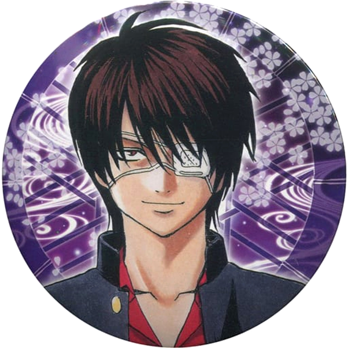 Gintama Shinsuke Takasugi Eyepatch Collection Can Badge Great Gintama Exhibition: Tsuke ga Mawaru mae ni Ketsu o Fuke Limited Buttons [USED]