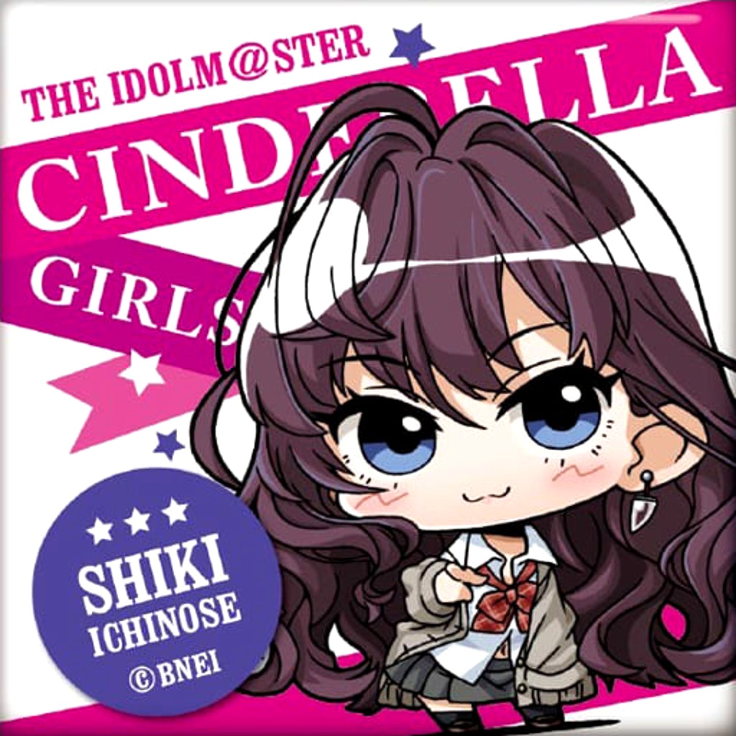 THE IDOLM@STER Cinderella Girls Shiki Ichinose Minicchu Trading Square Can Badge Collection C Buttons [USED]