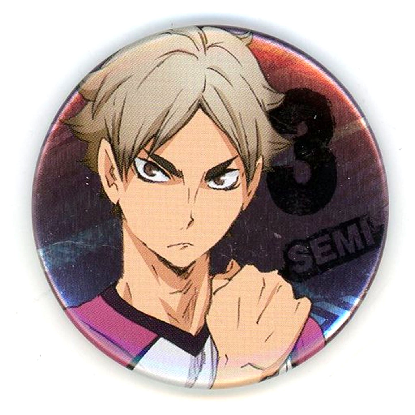 15. Eita Semi Haikyu!! Character Button Collection Karasuno High School VS Shiratorizawa Academy [USED]