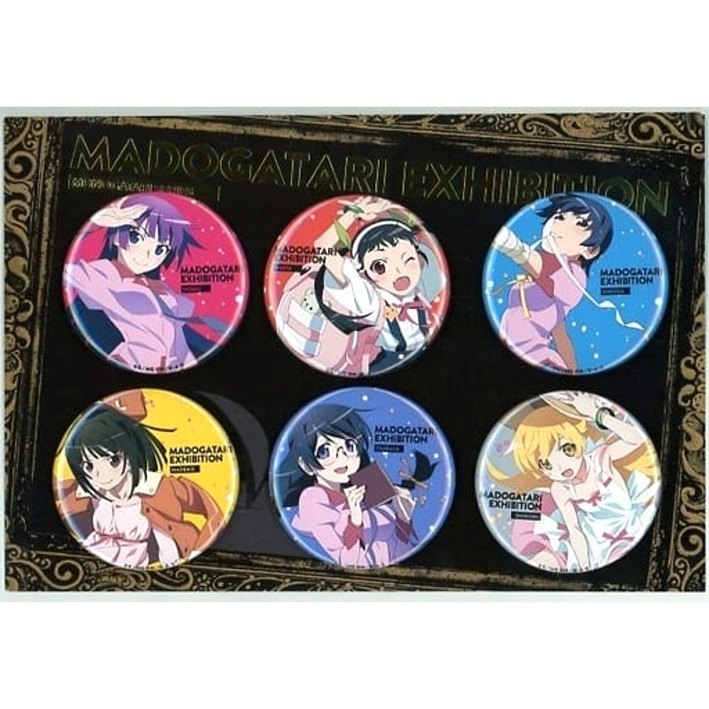 Monogatari Series Hitagi Senjougahara & Others Can Badge Set MADOGATARI Exhibition Limited Benefits for Admission Ticket Holders Buttons [USED]