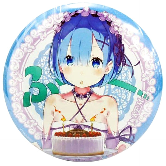 Re:ZERO -Starting Life in Another World- Rem Newly Drawn by Shinichiro Otsuka Ver. Big Can Badge Re: Rem's Birthday Life Starting From Zero 2017 in Shibuya Marui Limited Buttons [USED]