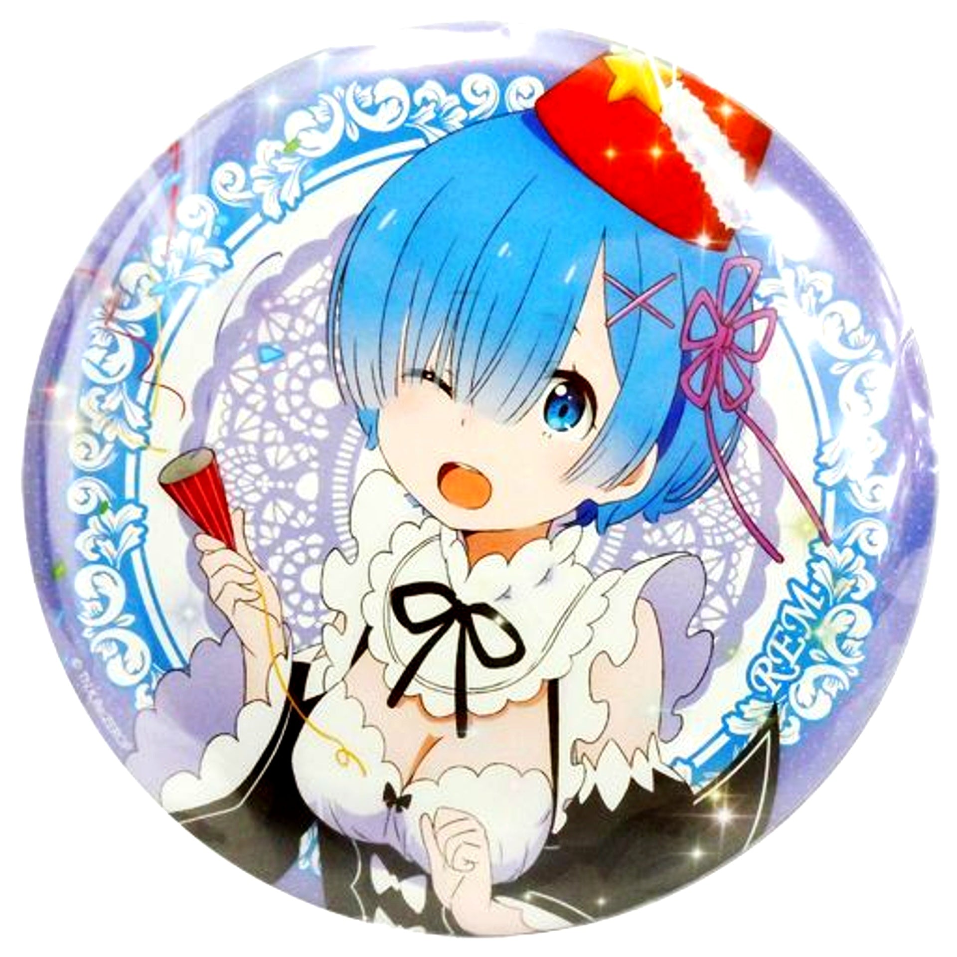Rem Anime Illustration Ver. BIG Button Re:ZERO Starting Life in Another World Rem's Birthday Life 2017 in Shibuya Marui [USED]