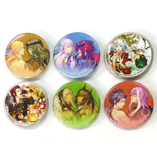 Apollon Agana Belea & Others Kamigami no Asobi InFinite 6 Types Set Key Visual Button Featuring Jacket Illustration CD: Divine Song Collection All-Set Purchase Bonus [USED]