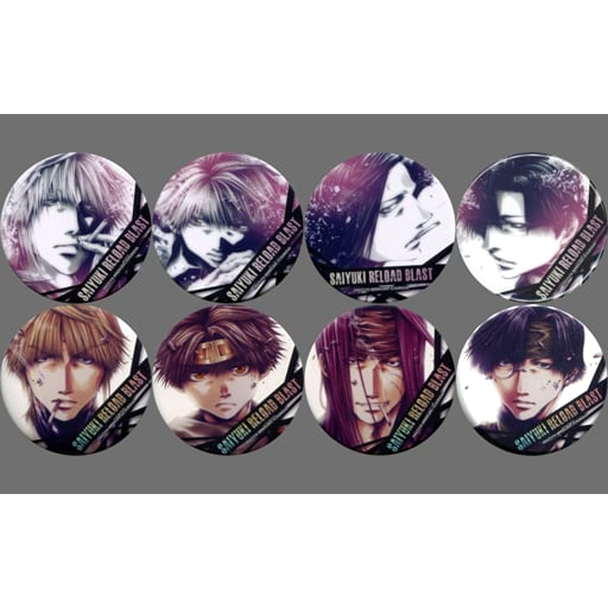 Saiyuki Reload Blast Genjo Sanzo & Others Can Badge Collection All 8 Types Set Buttons [USED]