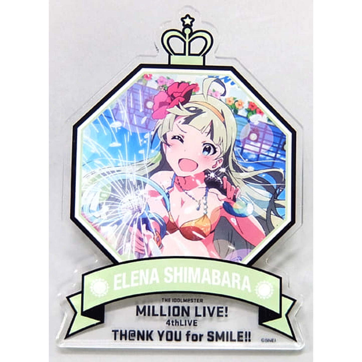THE IDOLM@STER MILLION LIVE! Elena Shimabara Official Produce Badge 4th Live Th@nk You For Smile!! Limited Buttons [USED]