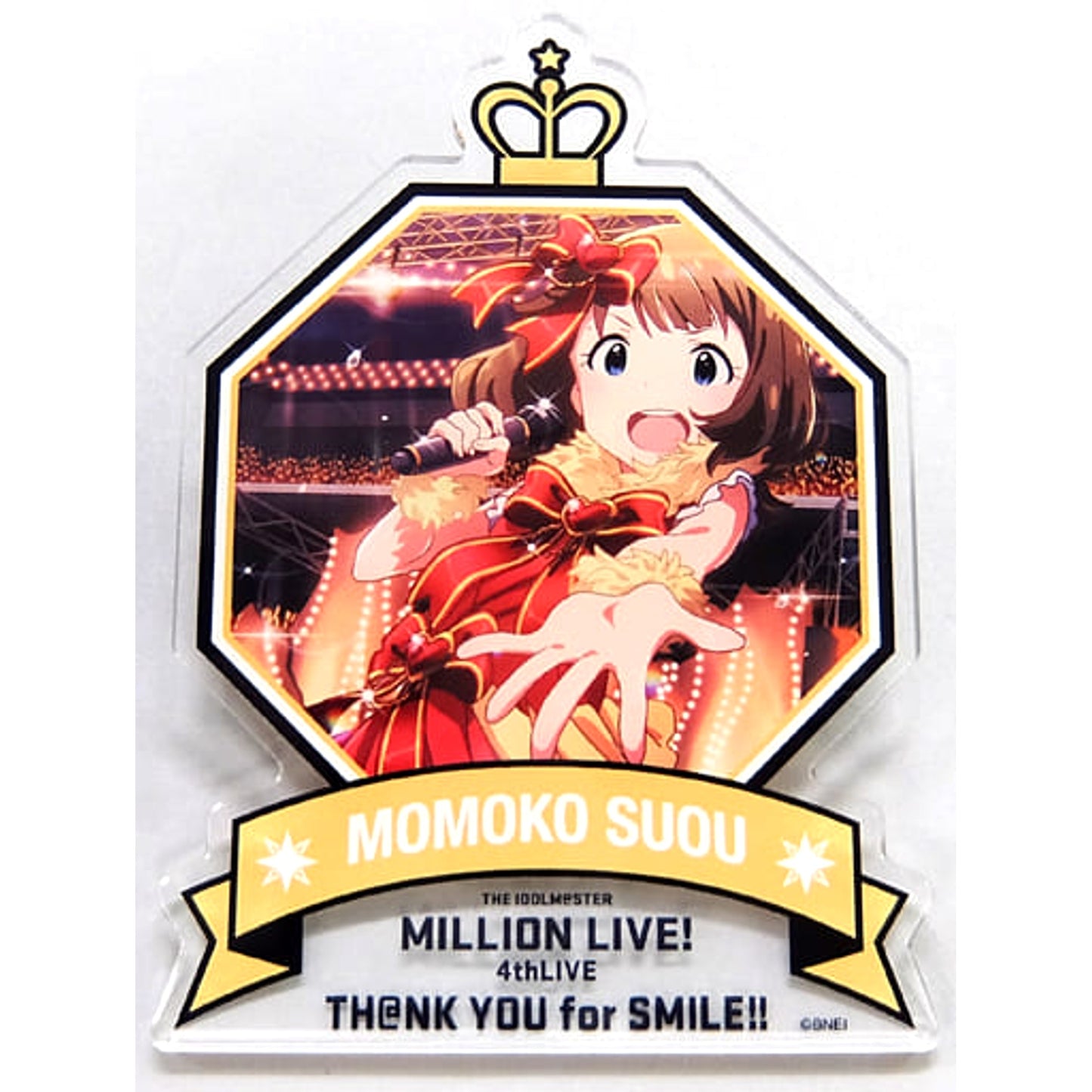 THE IDOLM@STER MILLION LIVE! Momoko Suo Official Produce Badge 4th Live Th@nk You For Smile!! Limited Buttons [USED]
