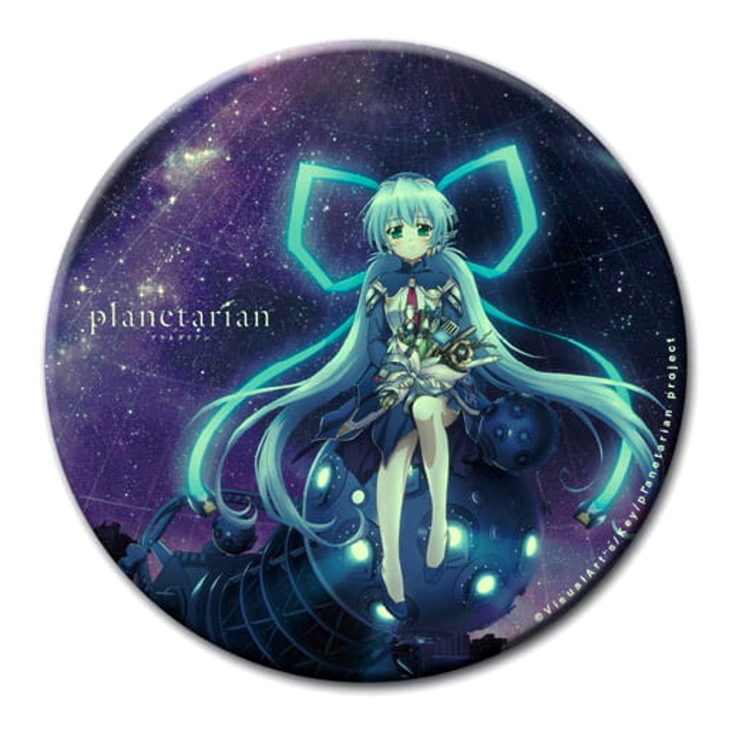 Planetarian: The Reverie of a Little Planet Hoshino Yumemi 25cm High Luminous Large Can Badge Stand Buttons [USED]