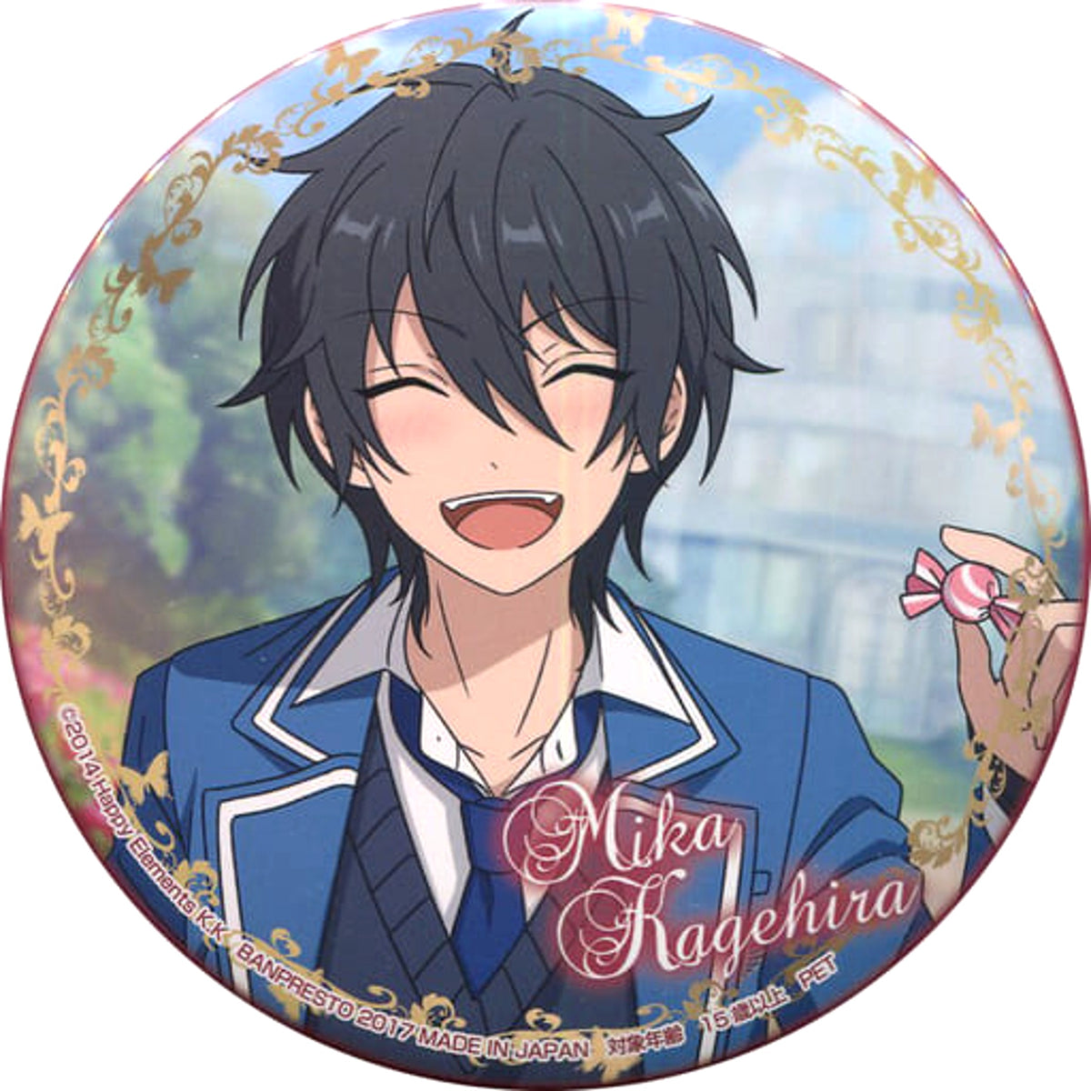 Ensemble Stars! Mika Kagehira Uniform Big Can Badge New Member Appearance! Buttons [USED]