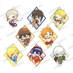 Bungo Stray Dogs Osamu Dazai & Others Clear Clip Badge White All 8 Types Set Buttons [USED]