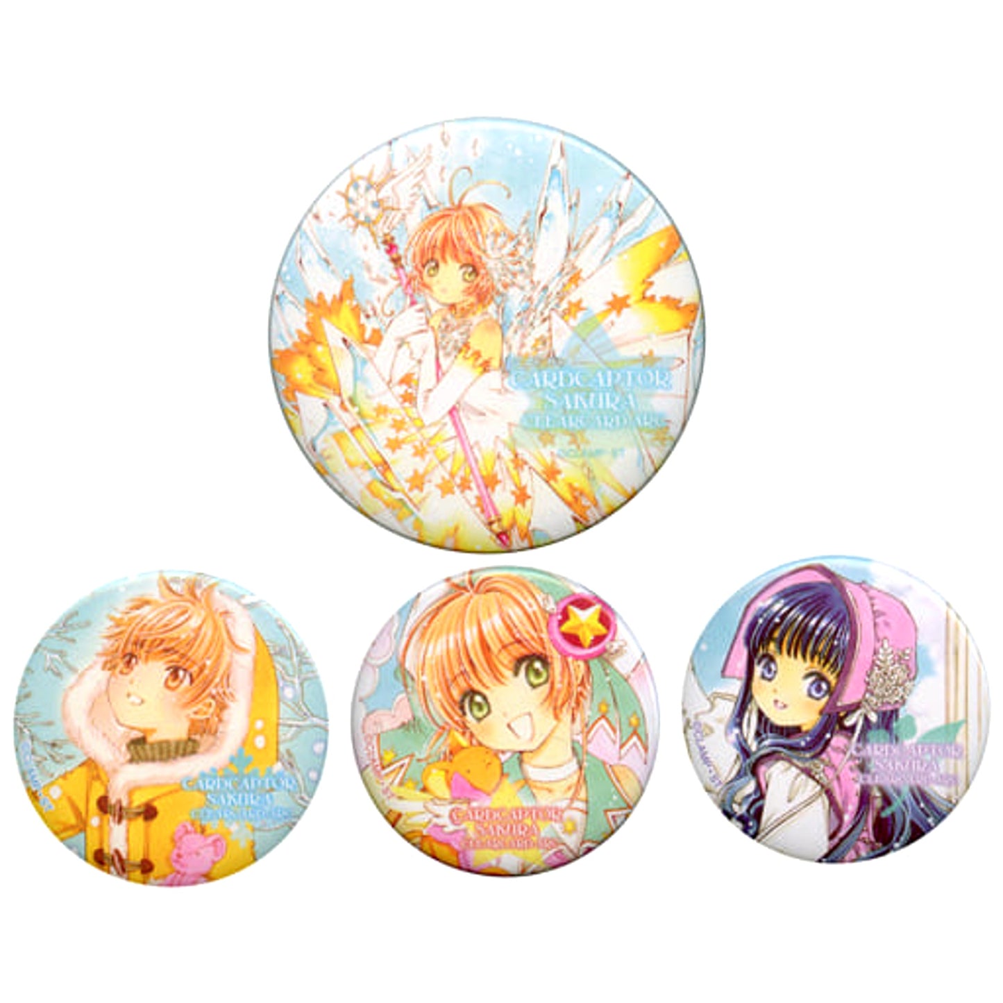 Sakura Kinomoto & Others Cardcaptor Sakura: Clear Card Set of 4 Original Button Comics Vol.2 Special Edition Bundled Bonus [USED]