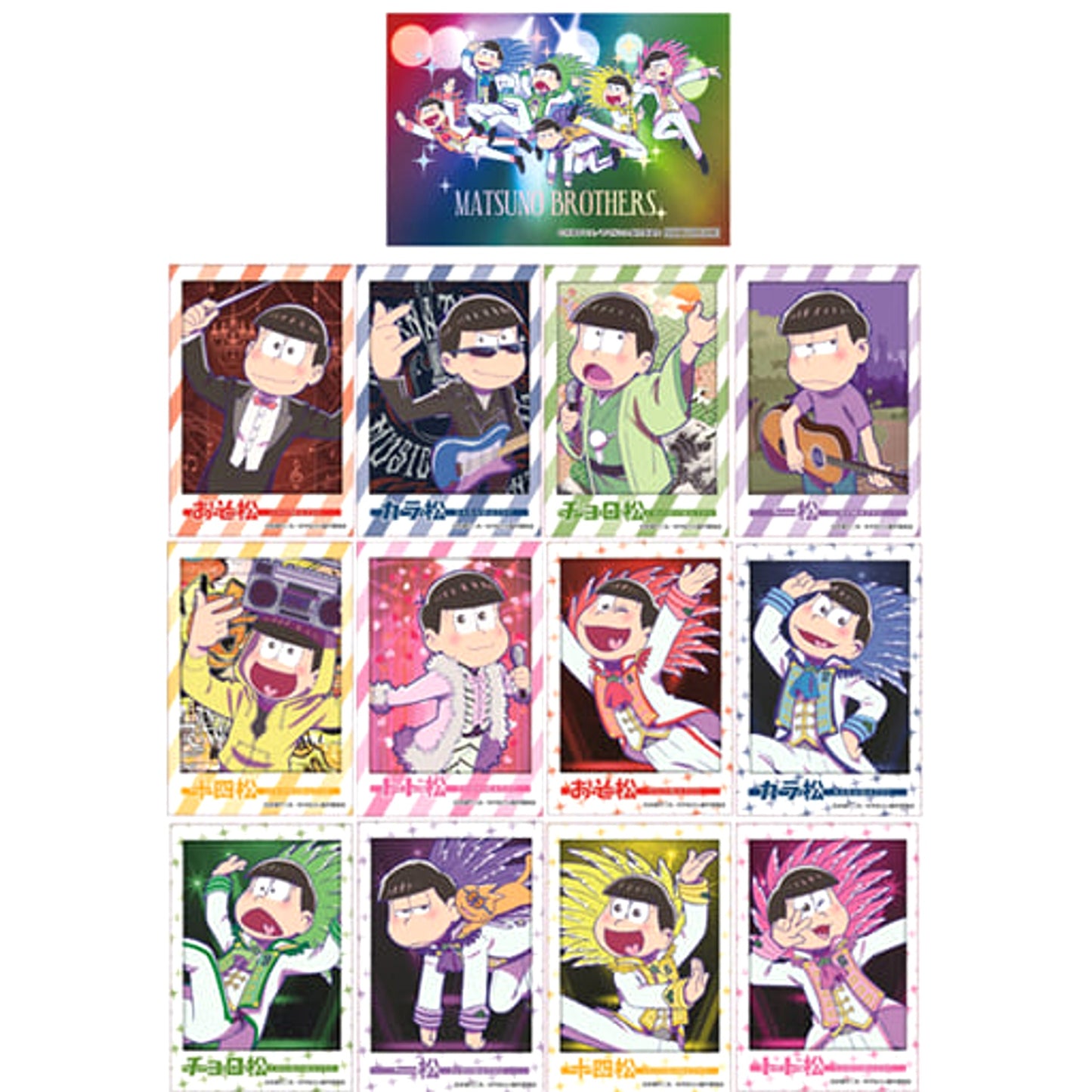 Karamatsu & Others Mr. Osomatsu All 12 Types Set & Box Purchase Privilege Trading Square Button Artist&Flying [USED]