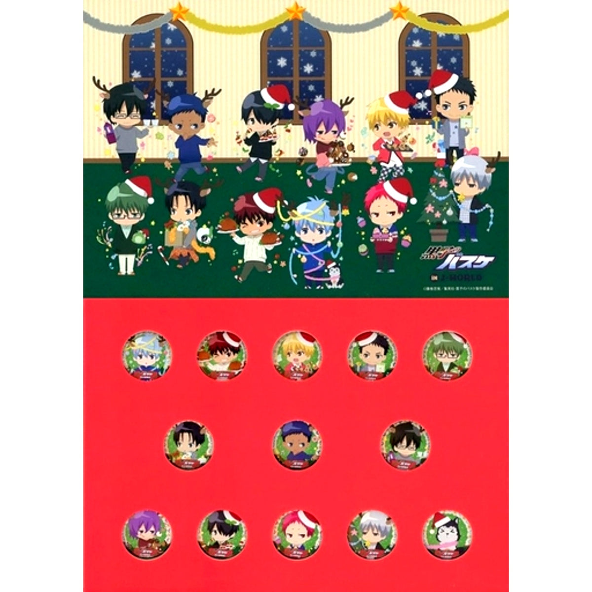 Single Button Set of 13 Kuroko's Basketball Kuroko's Christmas 2Q 2nd Quarter in J-WORLD TOKYO Event Commemorative Set [USED]