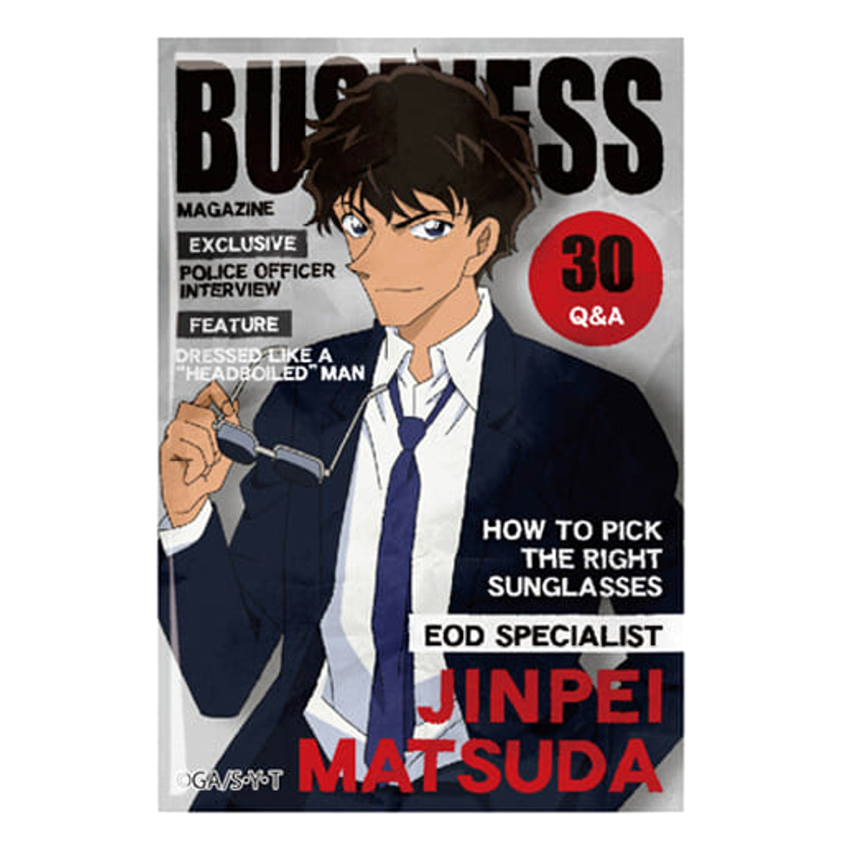 Detective Conan Jinpei Matsuda Square Can Badge Vol.2 Buttons [USED]