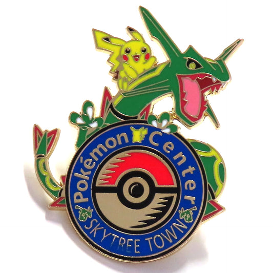Pokemon Pikachu Rayquaza Logo Pins Pokemon Center Skytree Town Limited Pins [USED]