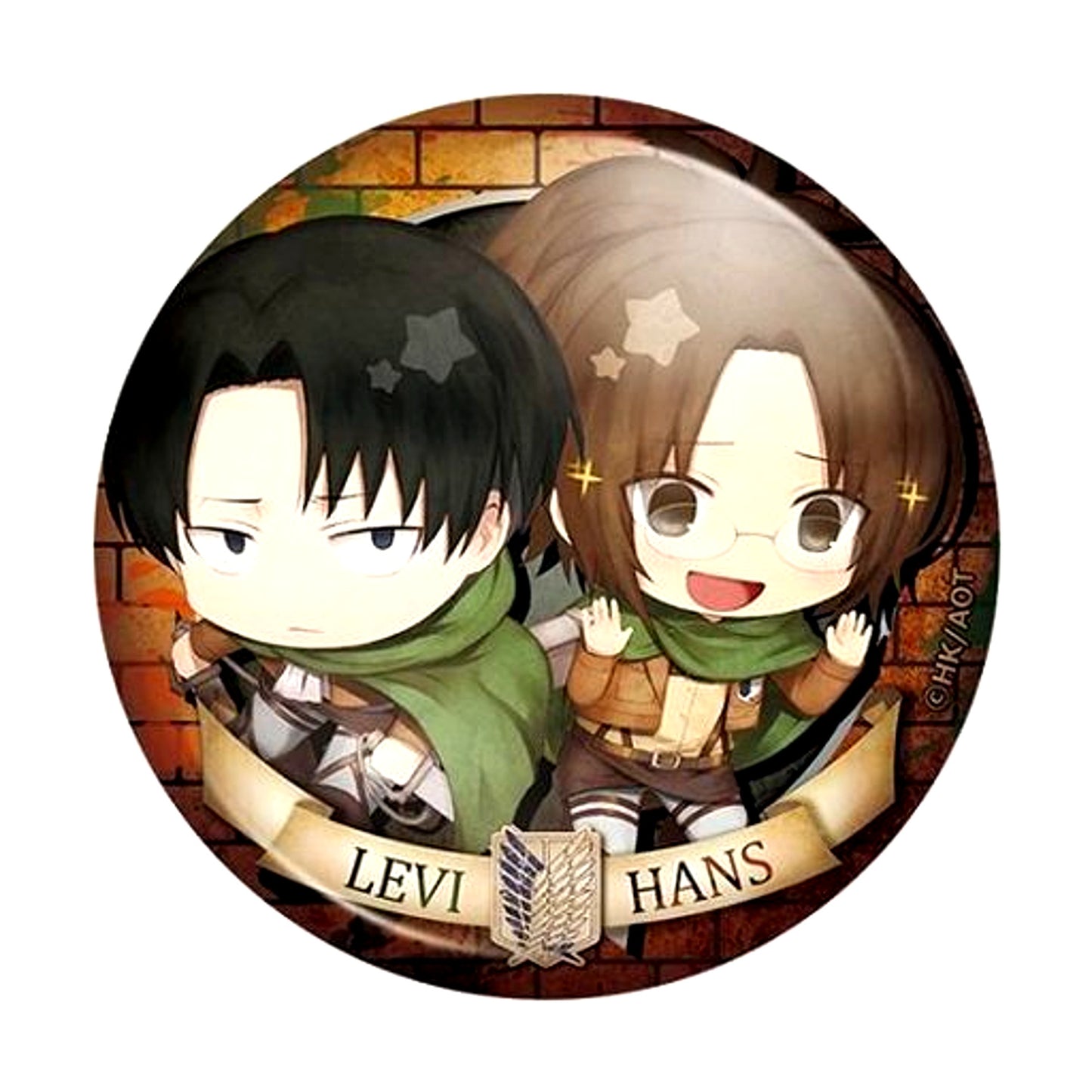 Levi & Hange Charatoria Badge Attack on Titan [USED]