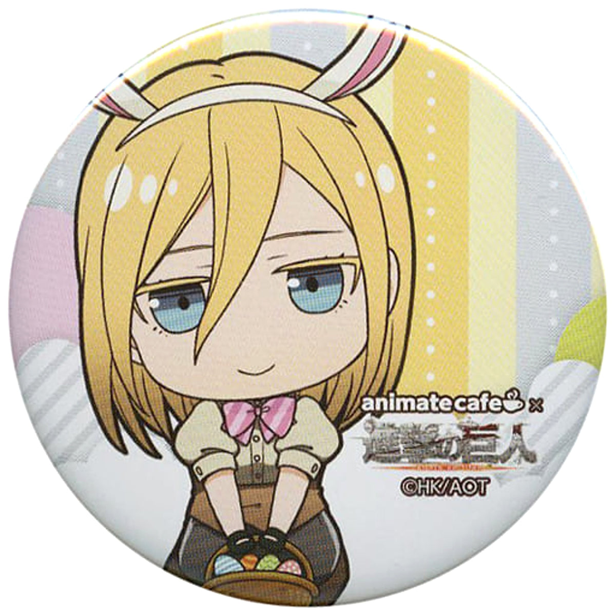 Attack on Titan Season 2 Krista Lenz Trading Can Badge Easter Ver. animate cafe Limited Buttons [USED]