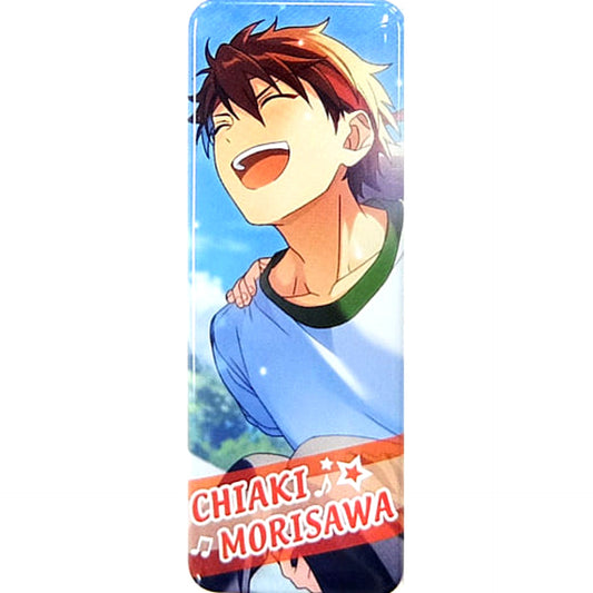 Ensemble Stars! Chiaki Morisawa Smile Long Button Bunkyodo Animega Limited Long Button 3, 4 Box Purchase Bonus [USED]