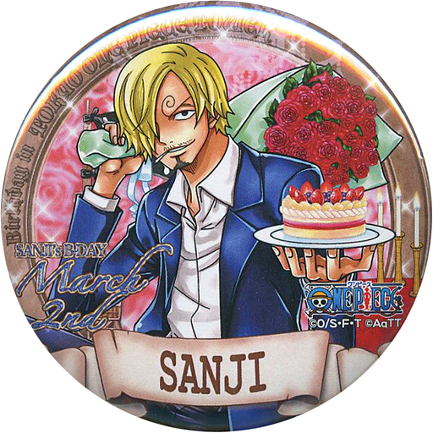 Sanji Birthday Button Tokyo One Piece Tower Mugiwara Store Limited [USED]