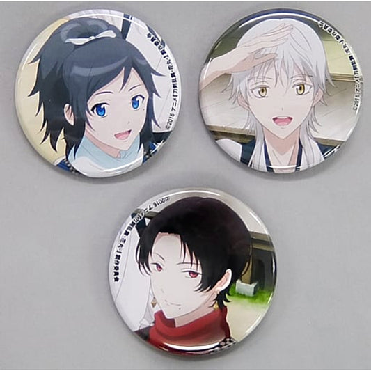 Touken Ranbu: Hanamaru Yamatonokami Yasusada Kashu Kiyomitsu Tsurumaru Kuninaga Original Tin Badge Set Pash! November 2016 Issue Free Items For All Applicants Buttons [USED]