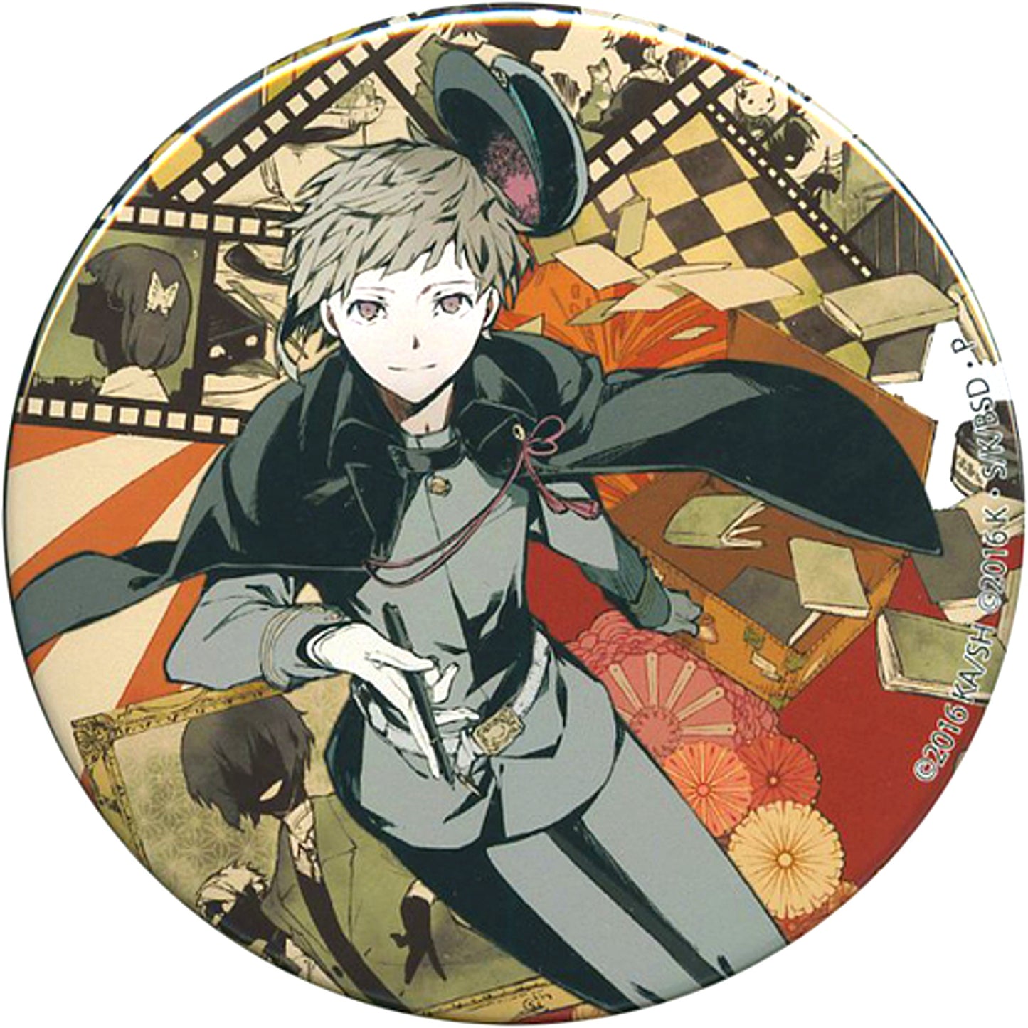 Atsushi Nakajima Extra Large Button Bungo Stray Dogs Harukawa35 Illustration Goods Set 2 C91 Goods [USED]