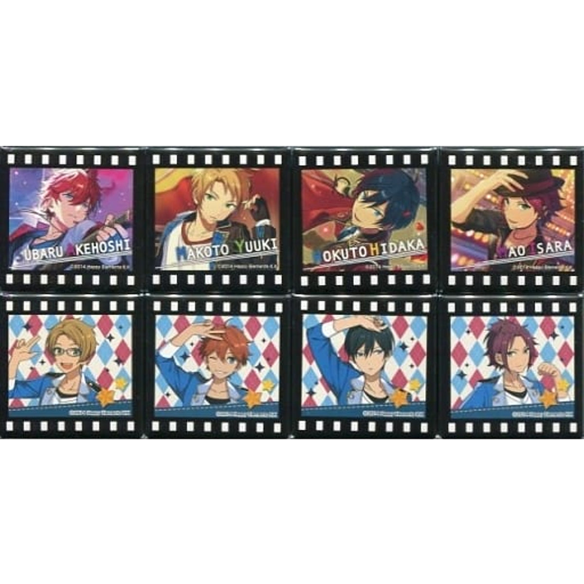 Ensemble Stars! Trickstar Square Can Badge Loppi & Hmv Limited Set of 8 Buttons [USED]