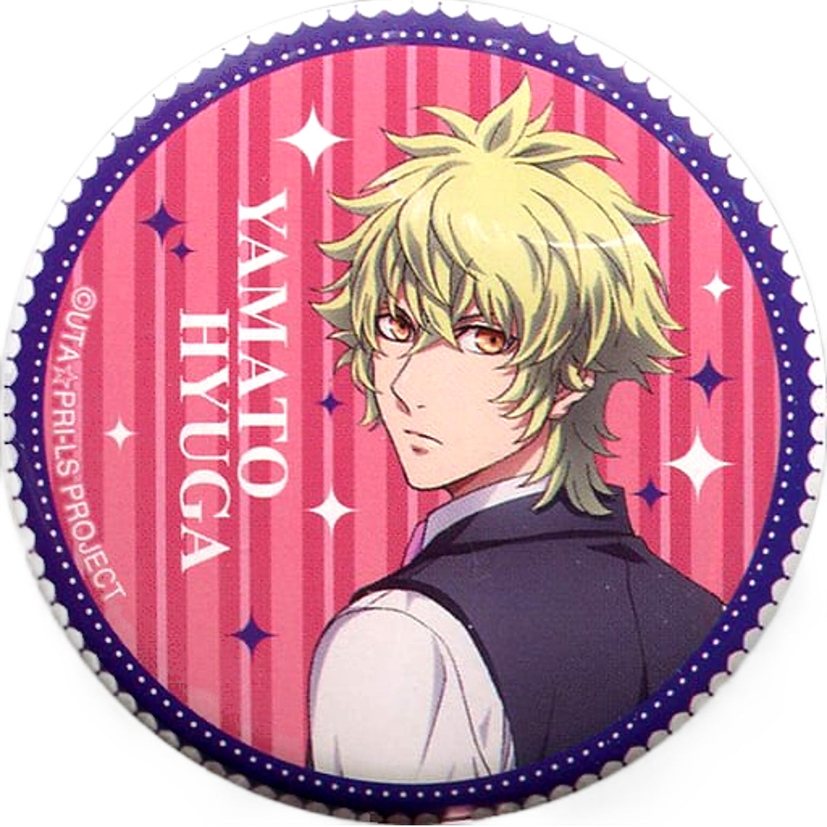 Yamato Hyuga Uta no Prince Sama Maji Love Legend Star X Animatecafe Trading Tin Badge Can Badge [USED]
