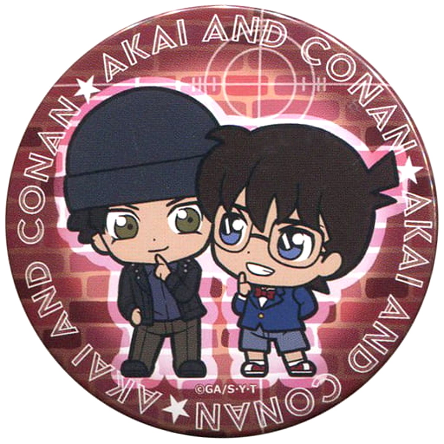 Shuichi Akai & Conan Edogawa Detective Conan Button UFO Catcher Campaign [USED]