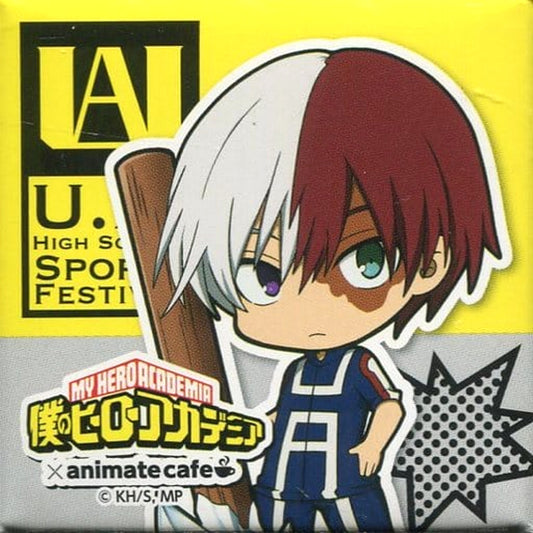 My Hero Academia Shoto Todoroki Trading Square Can Badge animate cafe Limited Buttons [USED]