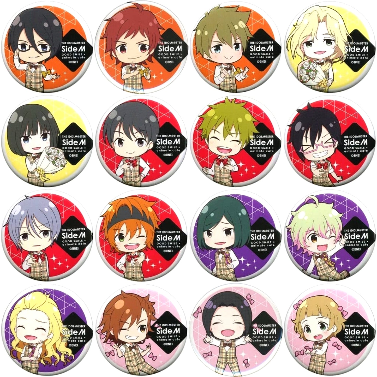 Teru Tendo & Others THE IDOLM@STER SideM All 16 Types Set Random Button Anniversary Ver. A Group Good Smile animatecafe Limited [USED]