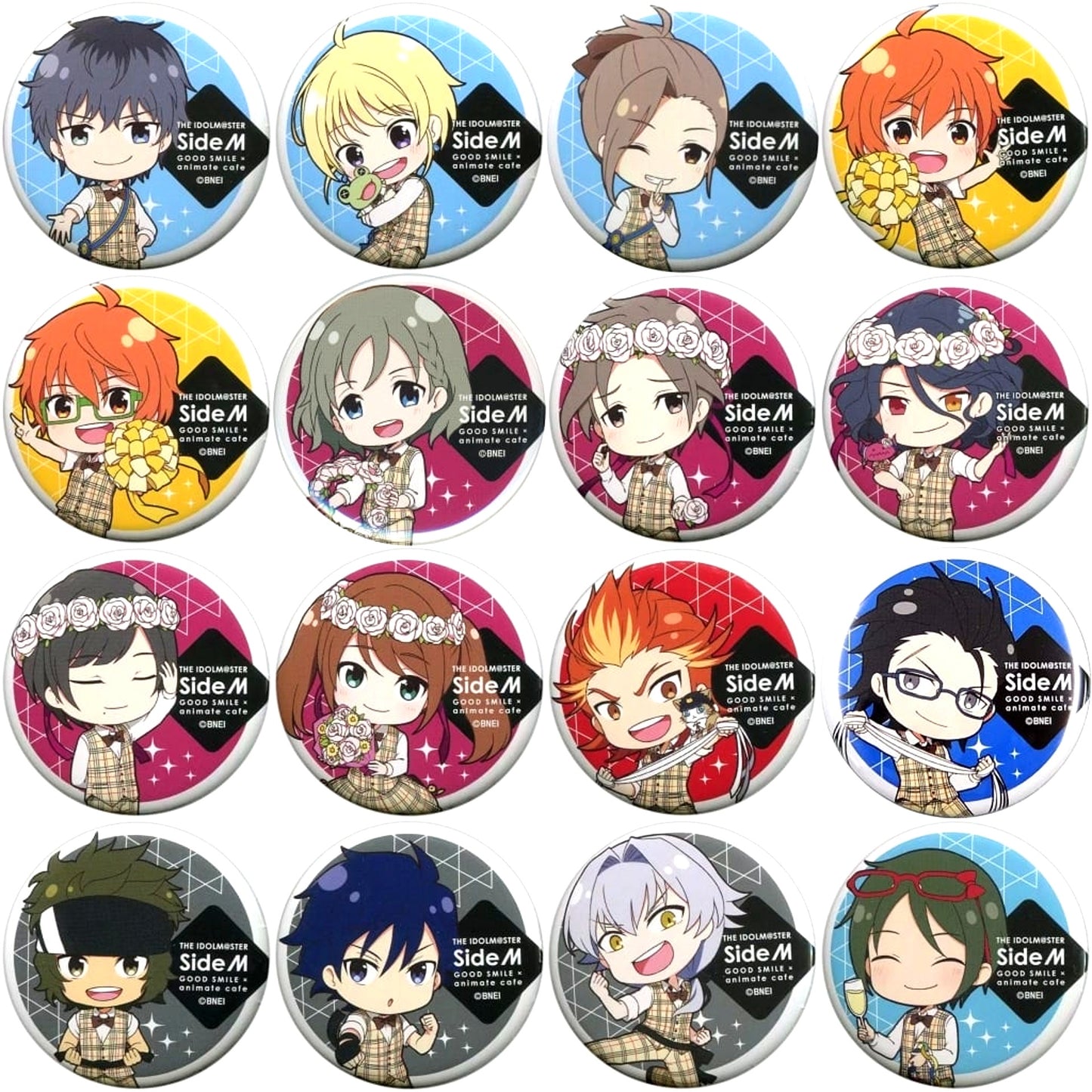 Pierre & Others THE IDOLM@STER SideM All 16 Types Set Random Button Anniversary Ver. B Group Good Smile animatecafe Limited [USED]