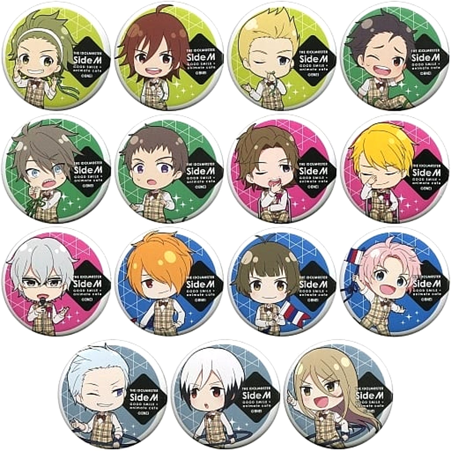 Toma Amagase & Others THE IDOLM@STER SideM All 15 Types Set Random Button Anniversary Ver. C Group Good Smile animatecafe Limited [USED]